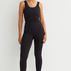 NWT H&M Seamless Yoga Jumpsuit M Black